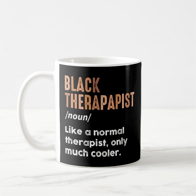 Black Therapist Definition Funny African American Kaffemugg (Vänster)