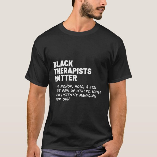 Black Therapsts Matter T Shirt (Framsida)