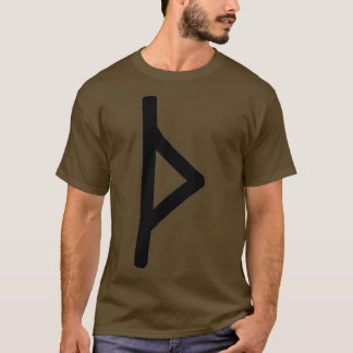Black Thurisaz Rune Paintbrush T Shirt