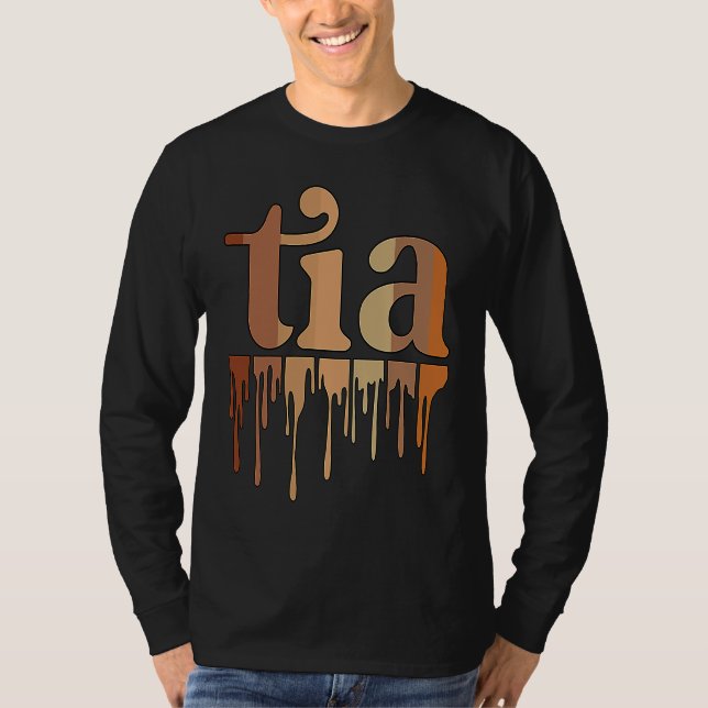 Black Tia Grandmother African American Tia Grandma T Shirt (Framsida)