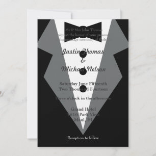 Black Tie Bröllop Inbjudningar