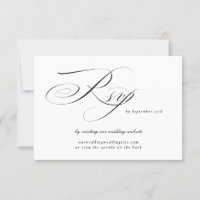 Black Tie Calligraphy Bröllop webbplats QR CODE