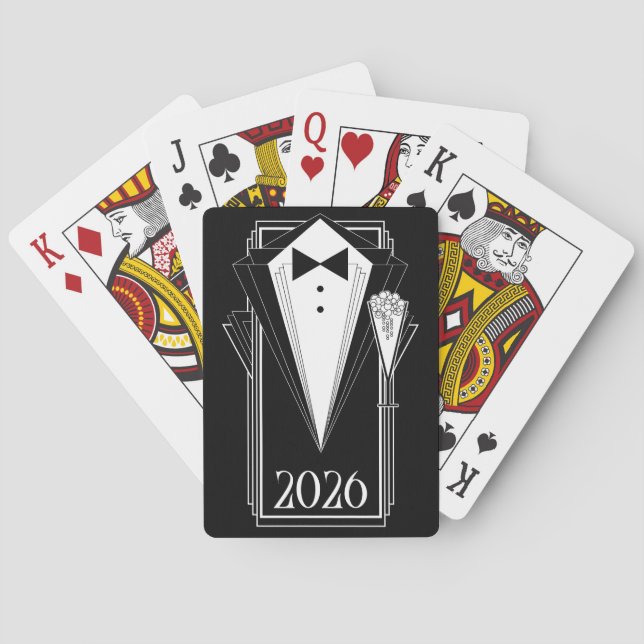 Black Tie Champagne Casinokort (Baksidan)