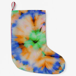 Black Tie Dye, Grungy Vintage. Liten Julstrumpa