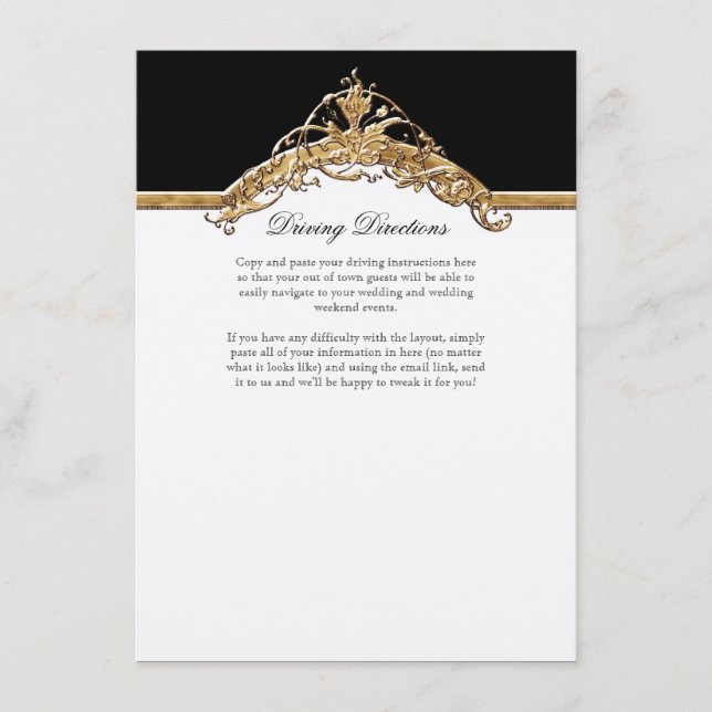 Black Tie Elegance 2, inbjudan till Golden Wedding (Framsida)