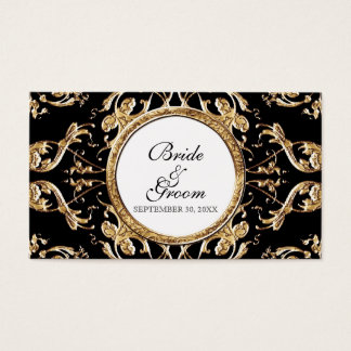 Black Tie Elegance 2 - Märkre för bröllopsfavorite Visitkort