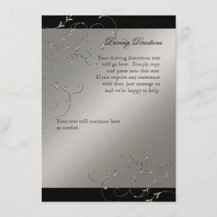Black Tie Elegance, Driving Directions Hotel Info Tilläggskort