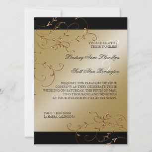 Black Tie Elegance, inbjudan till Golden Wedding