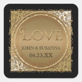 Black Tie Elegance, Möhippa Sticker eller Seal Fyrkantigt Klistermärke