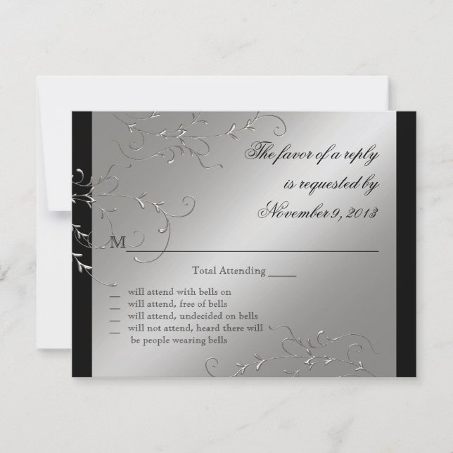 Black Tie Elegance, OSA Response Card (Framsida)