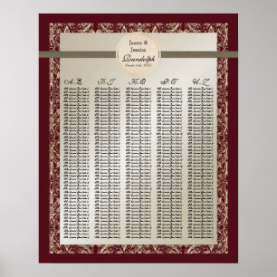 Black Tie Elegance - Reception Bord Sequation Char Poster