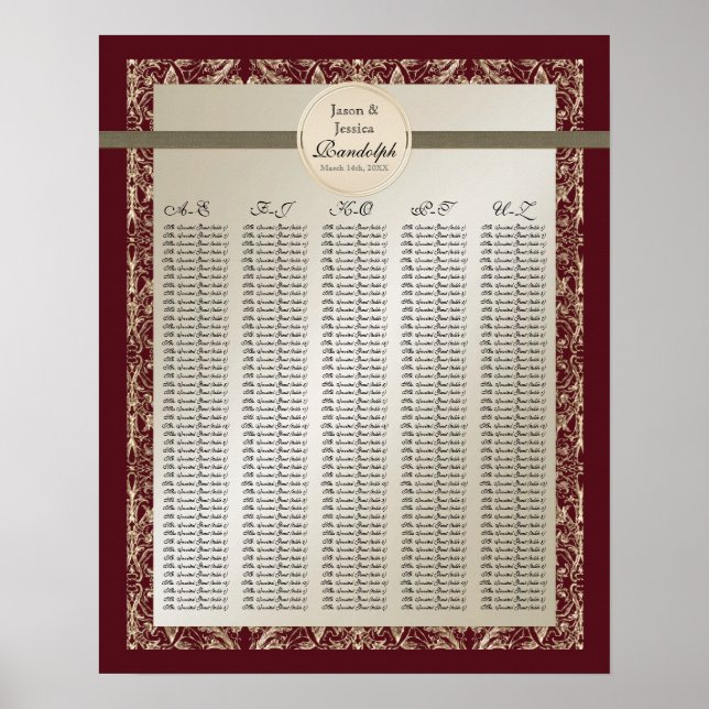 Black Tie Elegance - Reception Bord Sequation Char Poster (Framsidan)