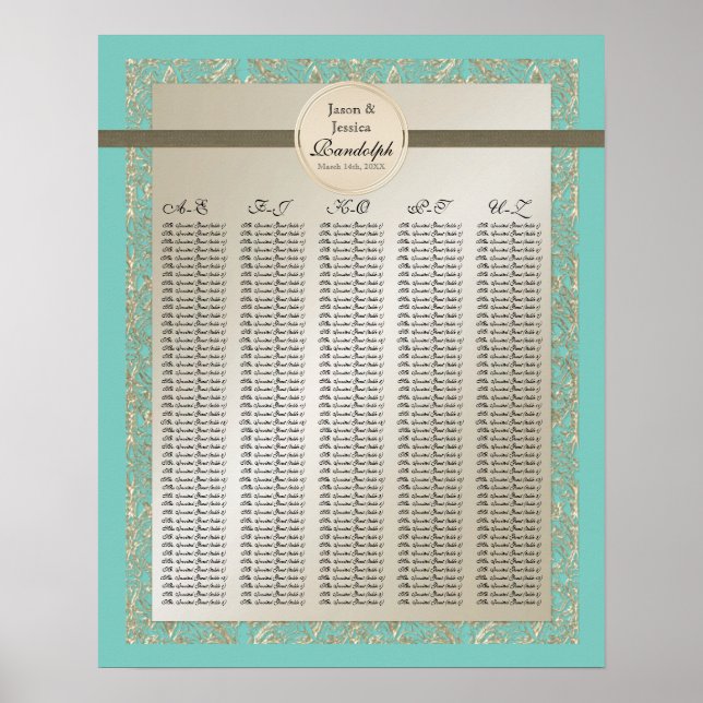 Black Tie Elegance - Reception Bord Sequation Char Poster (Framsidan)