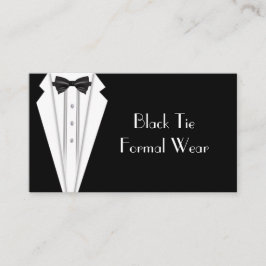 Black Tie Forme White Tuxedo Business Visitkort