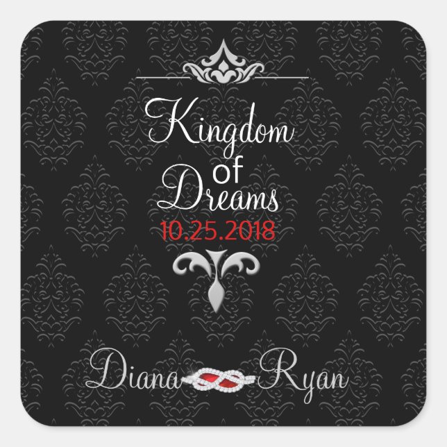 Black Tie Gift Stickers Fyrkantigt Klistermärke (Framsida)