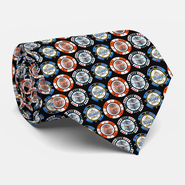Black Tie med högroller Poker Chip Slips (Rullad)