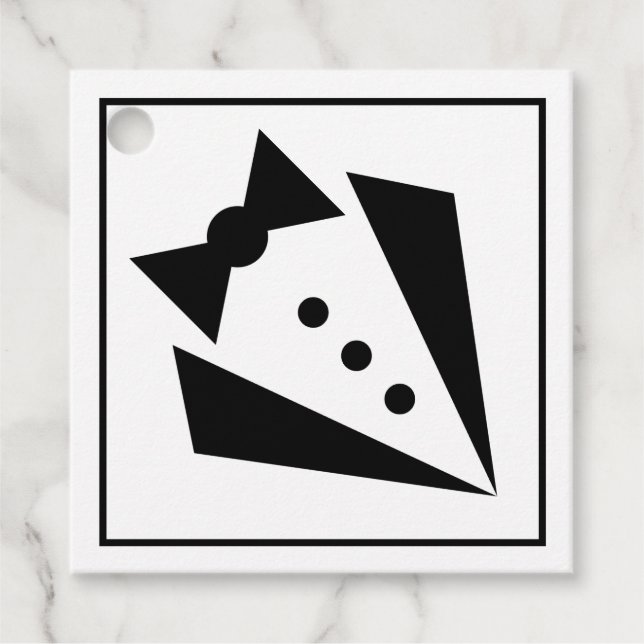 Black Tie - Smoking Bakfest Gåvor Etiketter (Framsida)