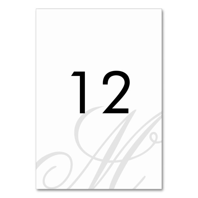 Black Tie | Svartvit | Bordsnummer (Framsidan)