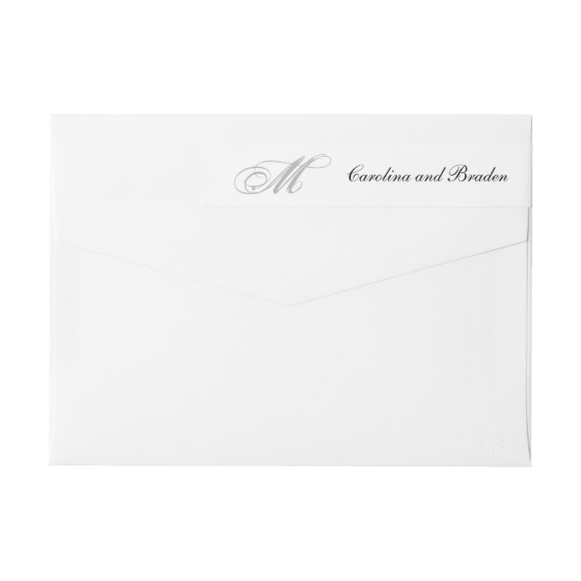 Black Tie | Svartvit | Wraparound-etikett Etikettband (Baksidan)