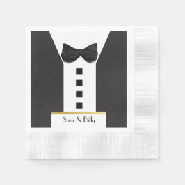 Black Tie Tuxedo 🎩 Classic Monogram Pappersservett