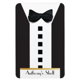 Black Tie Tuxedo 🎩 Funny Monogram Fridge Magnet