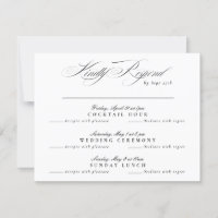 Black Tie White Classic Calligraphy multi event