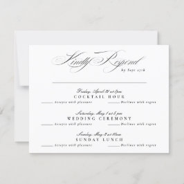 Black Tie White Classic Calligraphy multi event OSA Kort