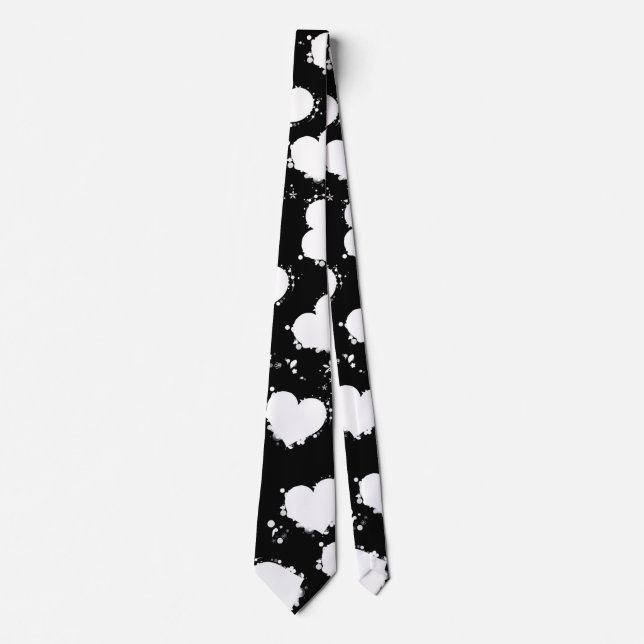 Black Tie White Emo Hearts Slips (Framsida)