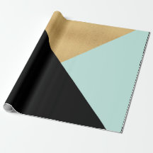 Black Tiffany Mint Aqua Black Guld Pastel Geometry