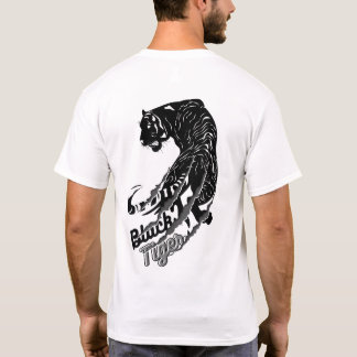 Black Tiger Vector Art med svart tigertext T Shirt