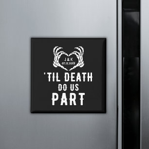 Black Til Death Do US Part Bröllop Anpassningsbar Magnet