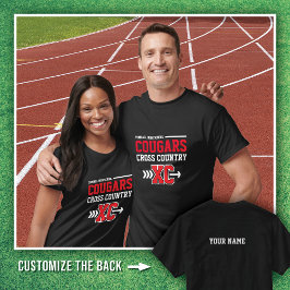 Black Tomball High School Cougars Cross country T Shirt