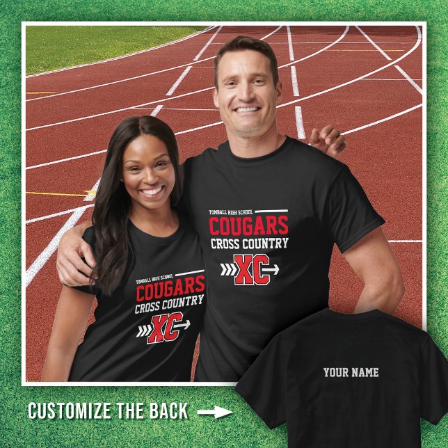 Black Tomball High School Cougars Cross country T Shirt (Skapare uppladdad)