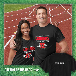 Black Tomball Jr. High Cougars Cross country T Shirt