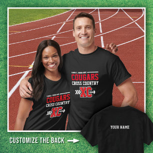 Black Tomball Jr. High Cougars Cross country T Shirt