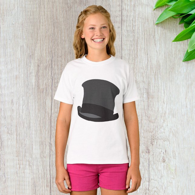 Black Top Hat Classic Steampunk Victorian T Shirt (Skapare uppladdad)