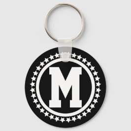 Black Toppen Star Monogramme Nyckelring