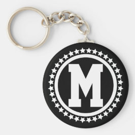 Black Toppen Star Monogramme Nyckelring