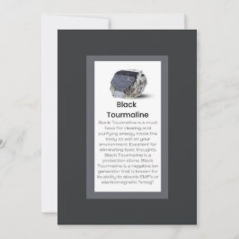 Black Tourmaline Crystal: Jewelry Visning Julkort