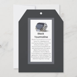 Black Tourmaline Crystal: Jewelry Visning Julkort