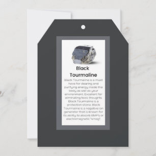 Black Tourmaline Crystal: Jewelry Visning Julkort