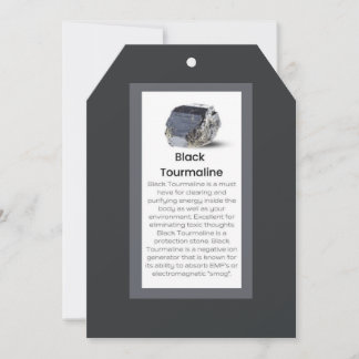 Black Tourmaline Crystal: Jewelry Visning Julkort