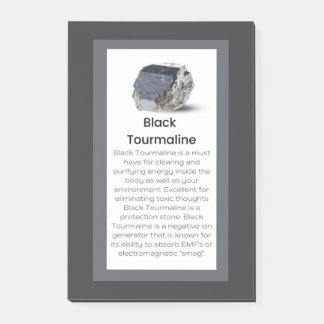 Black Tourmaline Crystal: Jewelry Visning Post-it Block