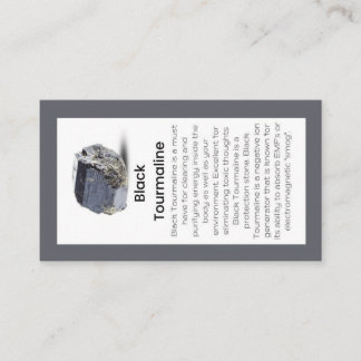 Black Tourmaline Crystal: Jewelry Visning Visitkort
