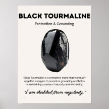 Black Tourmaline Stone Crystal Beteckning