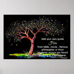 *~* Black Träd AP81 Artistic Etheral DIY Quote Poster
