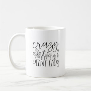 Black Träd ’Crazy Plant Dam’ Kaffemugg