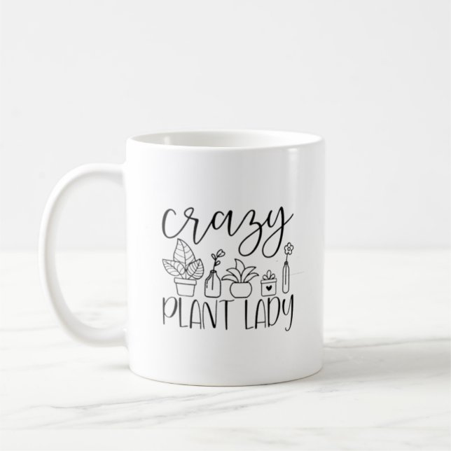 Black Träd ’Crazy Plant Dam’ Kaffemugg (Vänster)