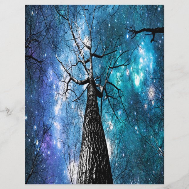 Black Träd Falling Stars (Framsida)