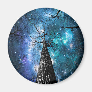 Black Träd Falling Stars Magnet